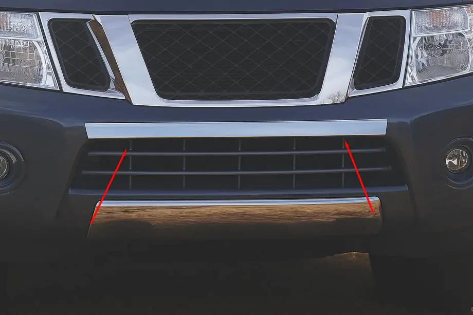 Nissan Pathfinder R51 2005-2014 Edelstahl Abdeckung für vordere Stoßstange Image