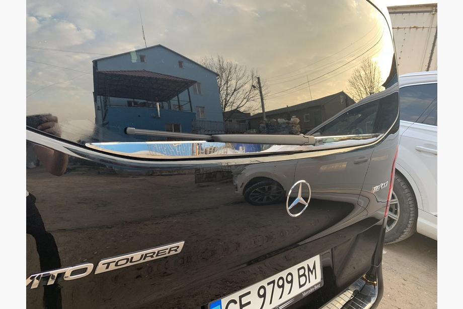 Mercedes Vito/V-class W447 2014- Chromleiste Heckscheibe (kleines Glas) Edelstahl OmsaLine - Italienischer Edelstahl Foto 3