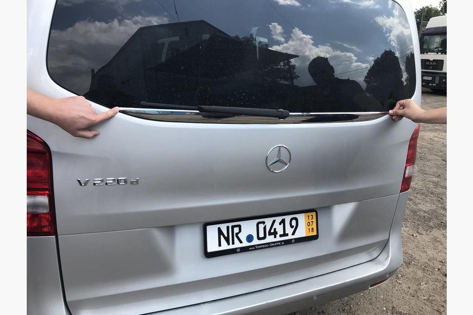 Mercedes Vito/V-class W447 2014- Chromleiste Heckscheibe (kleines Glas) Edelstahl OmsaLine - Italienischer Edelstahl Foto 5