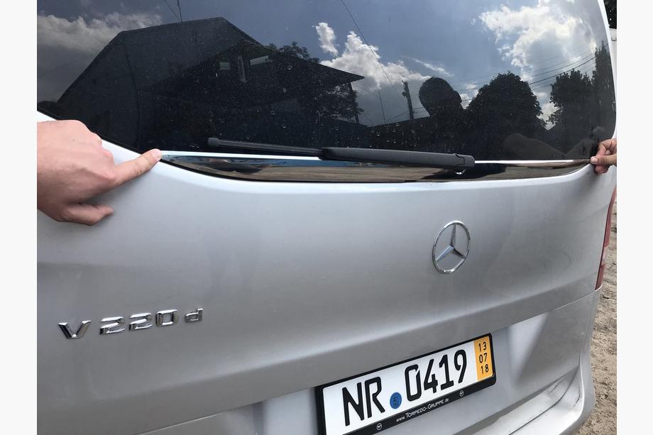 Mercedes Vito/V-class W447 2014- Chromleiste Heckscheibe (kleines Glas) Edelstahl OmsaLine - Italienischer Edelstahl Foto 6