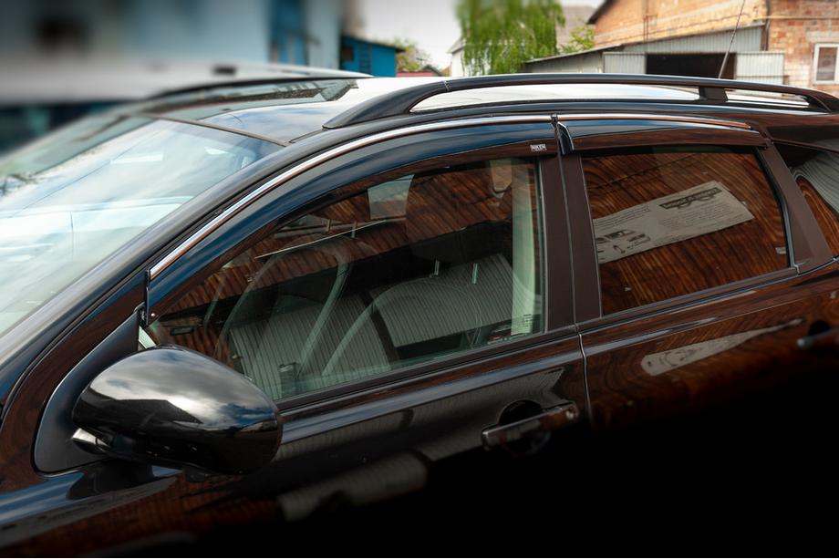 Nissan Qashqai 2010-2014 Windabweiser mit Chromleiste (4 Stk, Niken) Foto 1