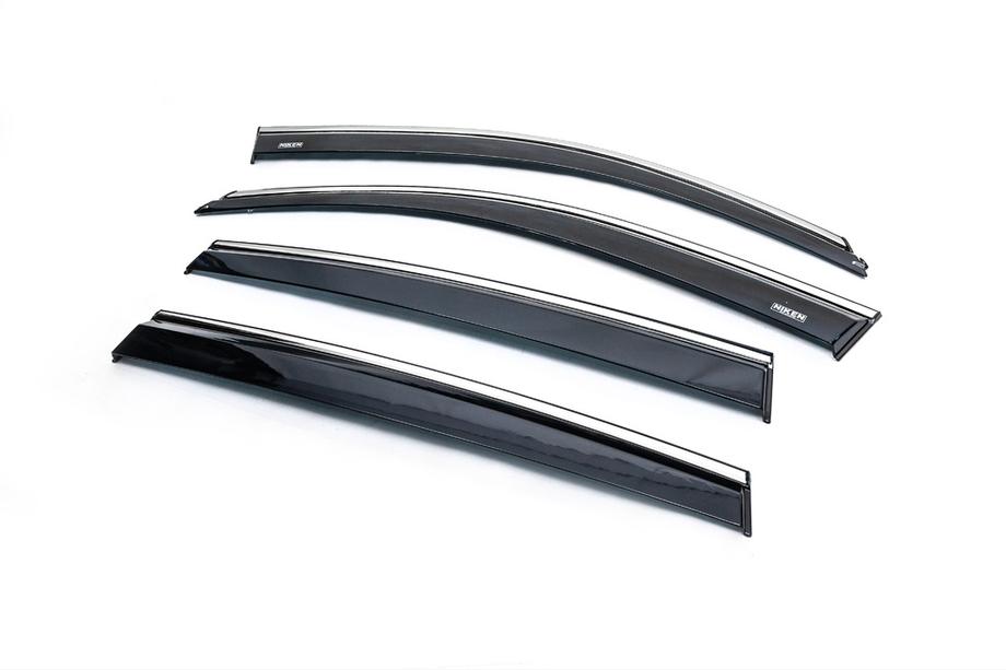 Volkswagen Tiguan 2007-2016 Windabweiser mit Chromleisten (4 Stk, Niken) Foto 7
