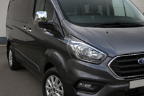 Ford Custom 2013-2022 Spiegelabdeckungen Grau Matt (2 Stk., Kunststoff) Foto 1