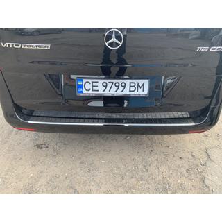 Heckstoßstangenabdeckung OmsaLine Schwarz Chrom (Edelstahl) Mercedes Vito/V-class W447 2014- Foto 4
