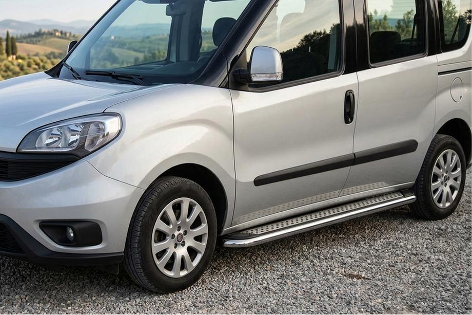 Opel Combo 2012-2018 Seitenschweller Maydos V2 (2 Stk., Aluminium & Edelstahl) Maxi Basis Image