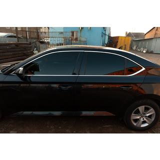 Komplette Fensterumrandung Edelstahl Skoda Superb 2015-2024 Foto 2