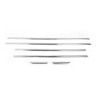Chrom Fensterleisten Abdeckungen (6 Stk, Edelstahl) Mercedes C-class W204 2007-2015 Foto 3