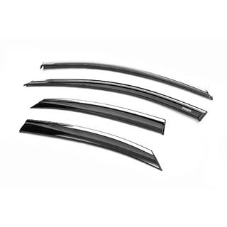 Windabweiser mit Chromleiste SD/HB (4 Stk, Niken) Ford Focus II 2008-2011 Foto 2
