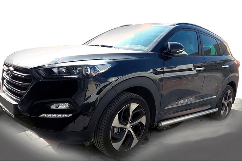 Hyundai Tucson TL 2016-2021 Seitliche Rohre (2 Stk., Edelstahl) Image