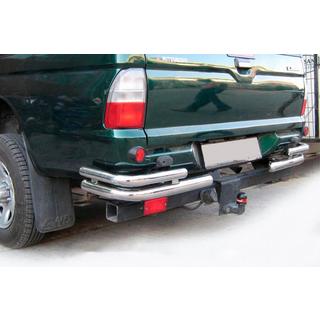 Hintere Eckschutzrohre AK003-Double (2 Stk., Edelstahl) Mitsubishi L200 1996-2006