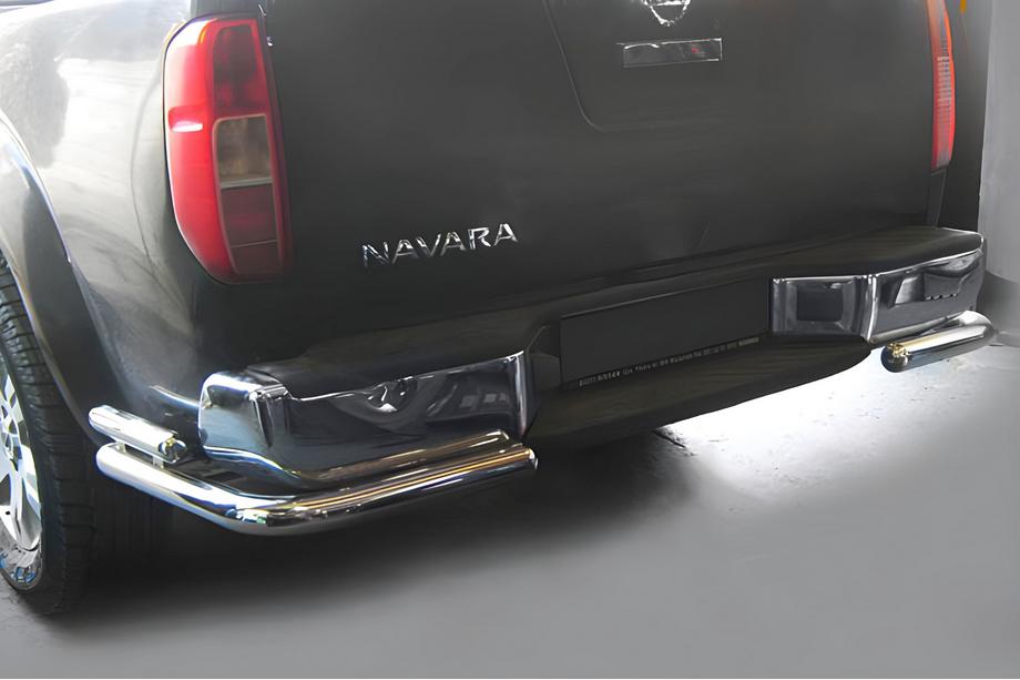 Nissan Navara 2006-2015 Heckschutz AK003-Doppel (Edelstahl) Foto 1