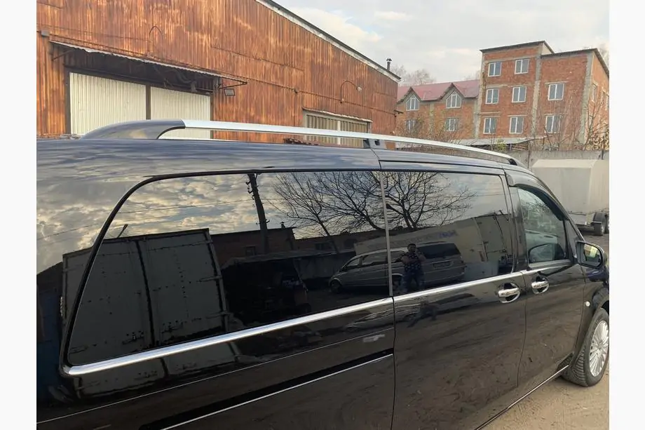 Mercedes Vito/V-class W447 2014- Dachreling Chrom CAN Originaldesign (Metallfuesse) Foto 5
