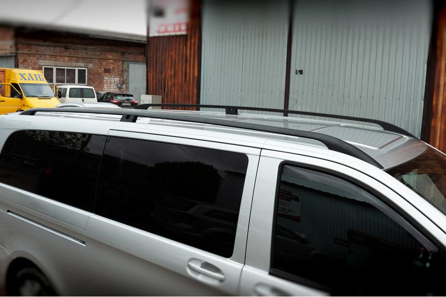 Mercedes Vito/V-class W447 2014- Schwarze Dachreling CAN Original Design (Metallfuesse) Foto 3