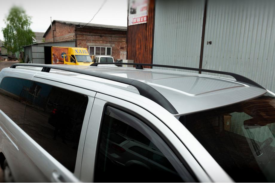 Mercedes Vito/V-class W447 2014- Schwarze Dachreling CAN Original Design (Metallfuesse) Image