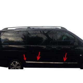 Türleisten Chrom (6-teilig, Edelstahl) Mercedes Vito/V-class W447 2014- Foto 1