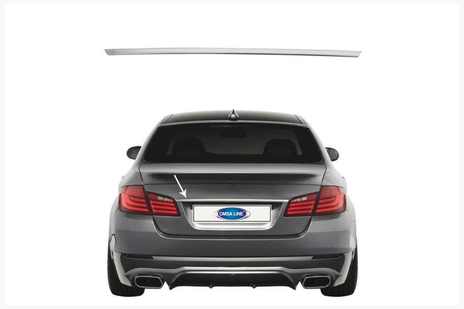 BMW 5 Series F10/F11 2010–2016 Chromleiste über dem Kennzeichen SD (Edelstahl) OmsaLine - Italienischer Edelstahl Foto 8