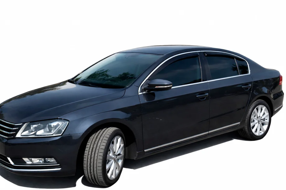 Volkswagen Passat B6 2006-2012 Windabweiser mit Chromleisten SD (4 Stk, HIC) Foto 9
