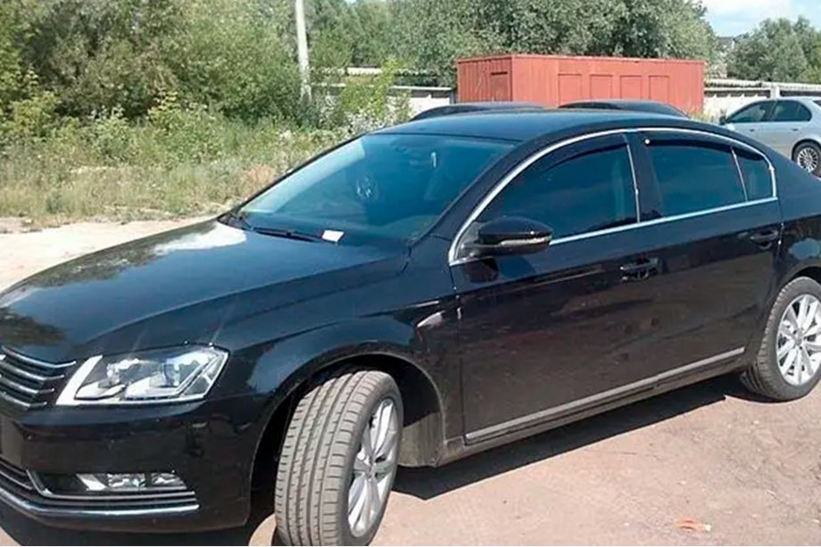 Volkswagen Passat B7 2012-2015 Windabweiser mit Chromleisten SD (4 Stk, EU, HIC) Foto 8