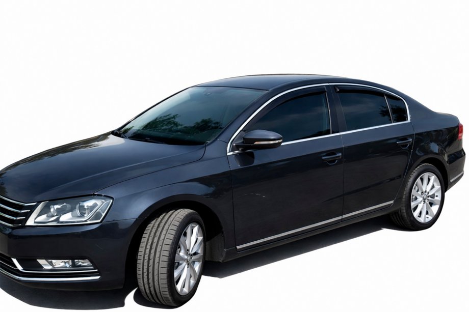 Volkswagen Passat B7 2012-2015 Windabweiser mit Chromleisten SD (4 Stk, EU, HIC) Foto 9