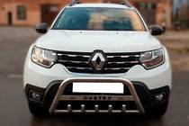 Dacia Duster 2018-2024 Frontbügel mit Schriftzug WT004 (Edelstahl) Foto 1