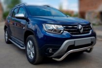 Dacia Duster 2018-2024 Frontbügel WT007 (Edelstahl) Foto 1