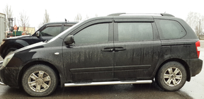 Kia Carnival 2002-2013 Seitliche Rohre (2 Stk., Edelstahl) Foto 3