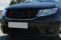 Dacia Sandero 2013-2020 Chrom Zierleiste unter dem Kühlergrill (1 Stk, Edelstahl) Foto 1