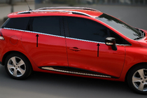 Renault Clio IV 2012-2019 Fensterzierleisten Edelstahl (Sport Tourer, 8 Stk) Foto 1