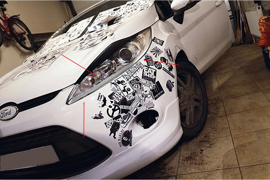 Ford Fiesta 2008-2017 Scheinwerferabdeckungen (2 Stk, Kunststoff) Foto 1