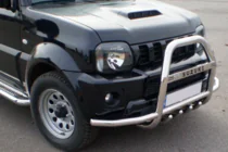 Suzuki Jimny 1998-2018 Frontschutzbügel QT007-Exclusive (mit Schriftzug, Edelstahl) Foto 4
