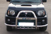 Suzuki Jimny 1998-2018 Frontschutzbügel QT007-Exclusive (mit Schriftzug, Edelstahl) Foto 1