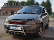 Lada Kalina 2004-2011 Frontschutzbügel WT003 (60 mm, Edelstahl) Foto 3