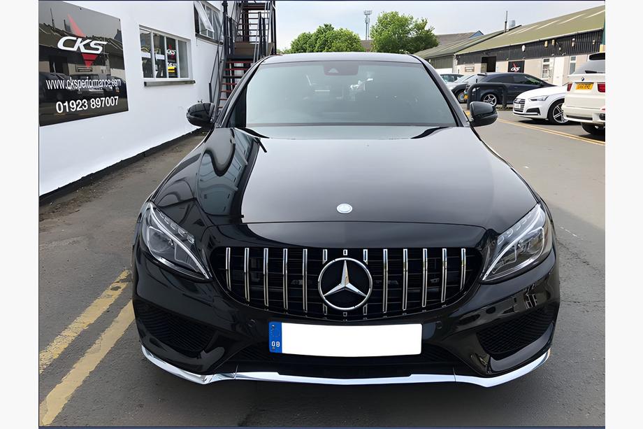 Mercedes C-class W205 2014-2021 Frontgrill Panamericana GT (für Avantgarde/AMG-Line/C43 AMG) 2014-2018, ohne Kamera Foto 6