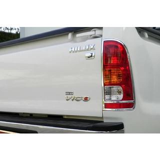 Chrom Heckleuchten Abdeckungen 2004-2008 (2 Stk, Kunststoff) Toyota Hilux 2006-2015 Foto 1
