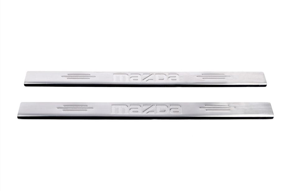 Mazda 2 2003-2007 Einstiegsleisten Abdeckung Carmos (Edelstahl) V-1 4 Einstiegsleisten V-1 Foto 2