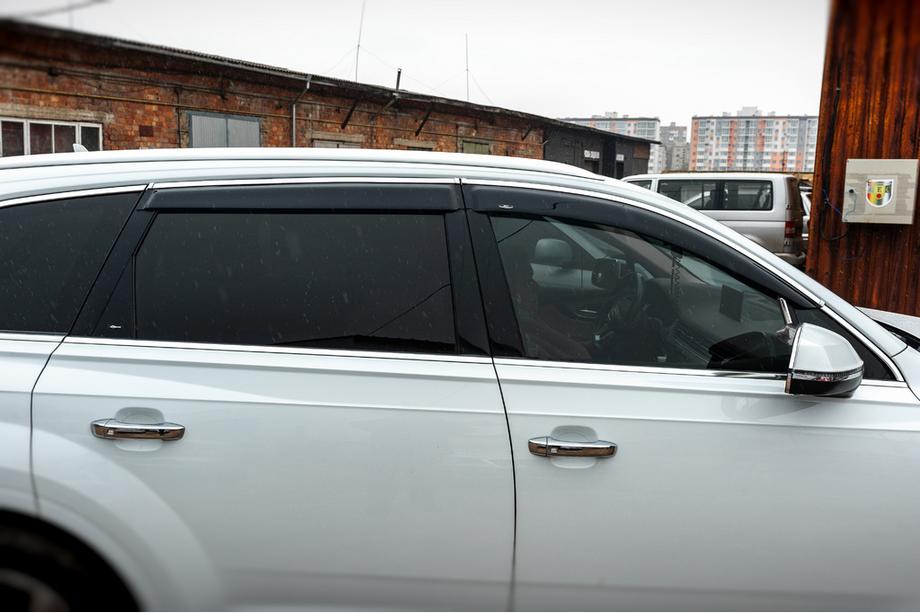 Audi Q7 2015–2026 Windabweiser mit Chromleisten (4 Stk, HIC) Foto 2