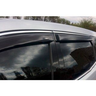 Windabweiser mit Chromleisten LONG (4 Stk, HIC) Hyundai Santa Fe 3 2012-2018 Foto 4