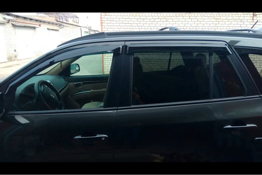 Hyundai Santa Fe 2 2006-2012 Windabweiser (4 Stk, HIC) Foto 12