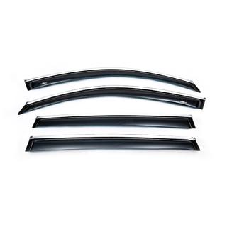 Windabweiser mit Chromleisten (4 Stk, HIC) Volkswagen Tiguan 2007-2016 Foto 4