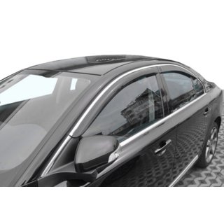 Windabweiser mit Chromleisten (4 Stk, HIC) Volvo S80 2006-2016 Foto 1