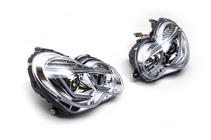 Mercedes C-class W203 2000-2007 Frontscheinwerfer mit LED-Tagfahrlicht (2 Stk) Dunkel Foto 3