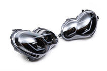 Mercedes C-class W203 2000-2007 Frontscheinwerfer mit LED-Tagfahrlicht (2 Stk) Dunkel Foto 8