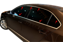 Volkswagen Jetta 2011-2018 Komplette Fensterumrandung Edelstahl (12-tlg.) Carmos - Türkischer Edelstahl Foto 1