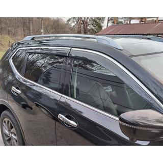 Windabweiser mit Chromleiste (4 Stk., Niken) Nissan X-trail T32/Rogue 2014-2021 Foto 3
