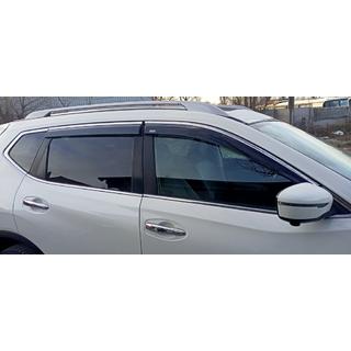Windabweiser mit Chromleiste (4 Stk., Niken) Nissan X-trail T32/Rogue 2014-2021 Foto 4