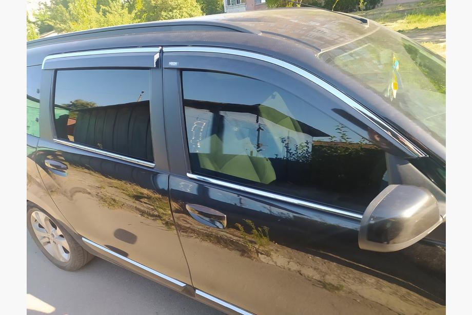 Dacia Lodgy 2012-2022 Windabweiser mit Chromleiste (4 Stk, Niken) Foto 4