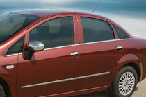 Fiat Linea 2006-2018 Fensterzierleisten außen Edelstahl (8-tlg.) OmsaLine - Italienischer Edelstahl Foto 1
