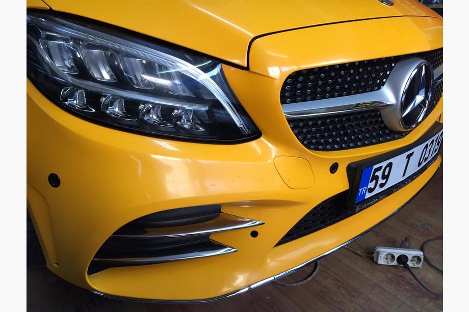 Mercedes C-class W205 2014-2021 Chrom Abdeckungen für Nebelscheinwerfer passend für AMG (4 Stk) Foto 2
