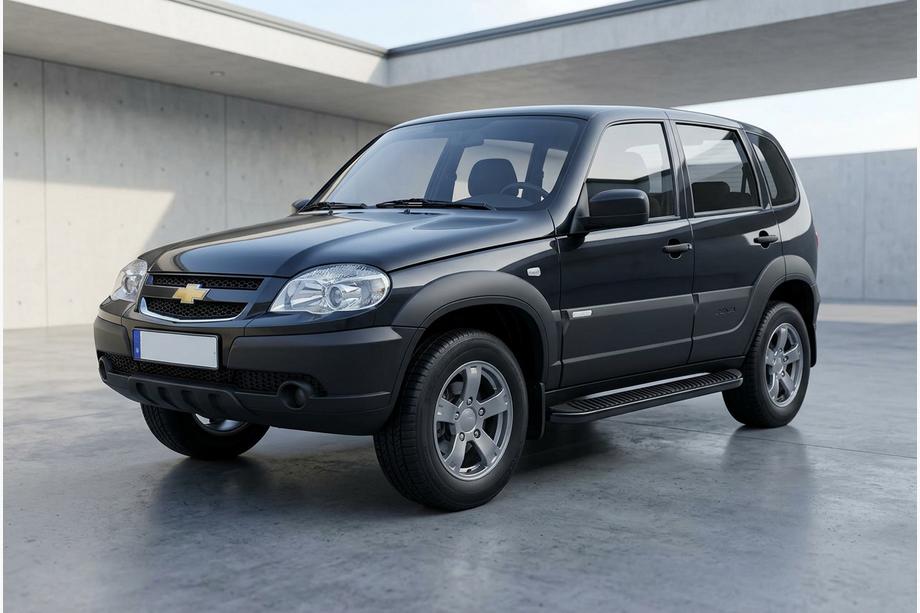 Chevrolet Niva 1998-2020 Seitenschweller Tayga Black (2 Stk., Aluminium) Foto 1