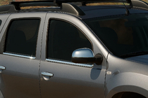 Dacia Duster 2008-2018 Spiegelabdeckungen Variante 1 (2 Stk, Edelstahl) Foto 1